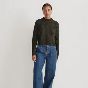 Madewell mock neck cropped sweater